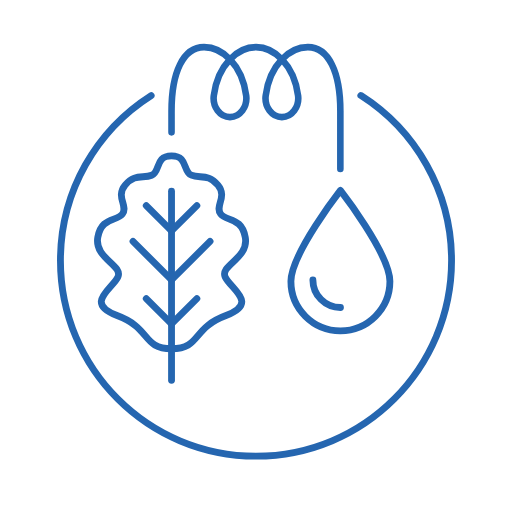 Picto distillat de chêne — feuille de chêne et goutte